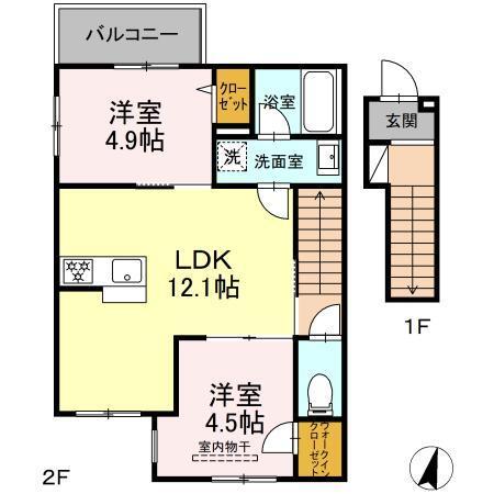 フェリシア久が原（201） 間取り図画像