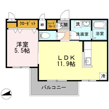 ベルメゾン尾山台駅前（403） 間取り図画像