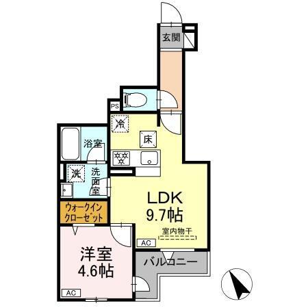 セレスティア関原Ⅱ（102） 間取り図画像