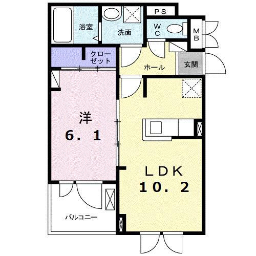 コンテ・ボヌール（301） 間取り図画像