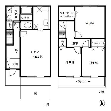 サニーサイド　Ⅲ（105） 間取り図画像