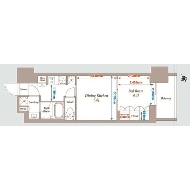 シーズンフラッツ大森西（1304） 部屋画像