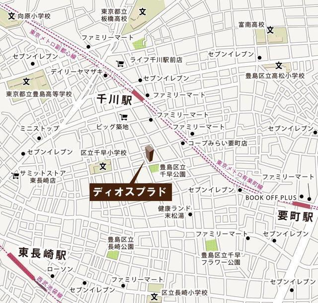 ディオスプラド（303） 地形図・案内図