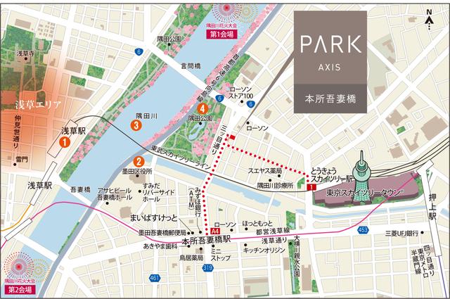 パークアクシス本所吾妻橋（1002） 地形図・案内図
