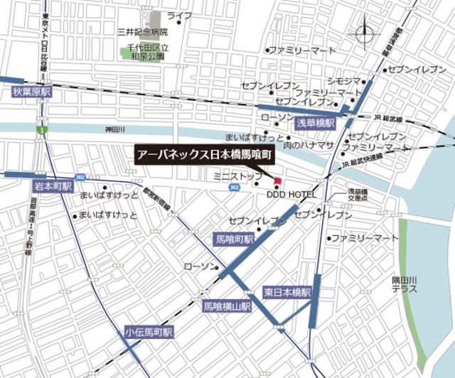 アーバネックス日本橋馬喰町（801） 地形図・案内図