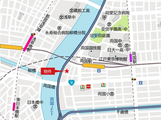 アーバネックス両国（1004） 地形図・案内図
