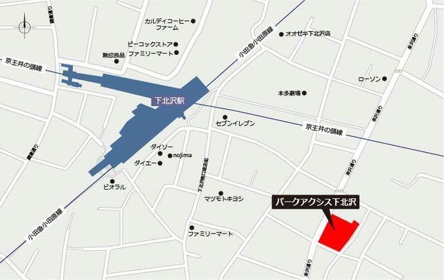 パークアクシス下北沢（310） 地形図・案内図