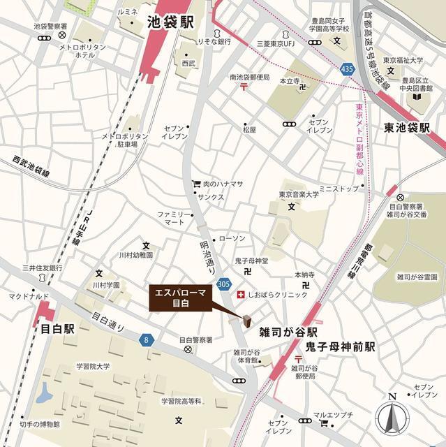 エスパローマ目白（404） 地形図・案内図