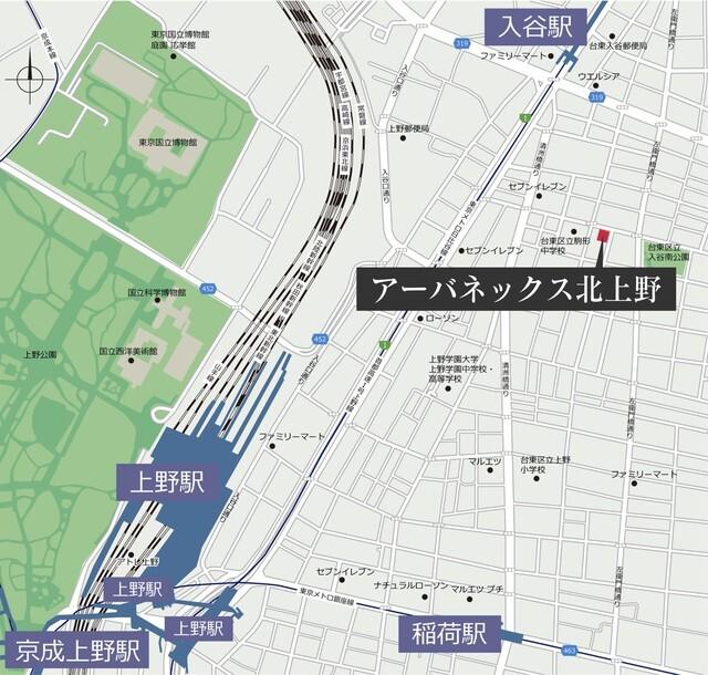 アーバネックス北上野（702） 地形図・案内図