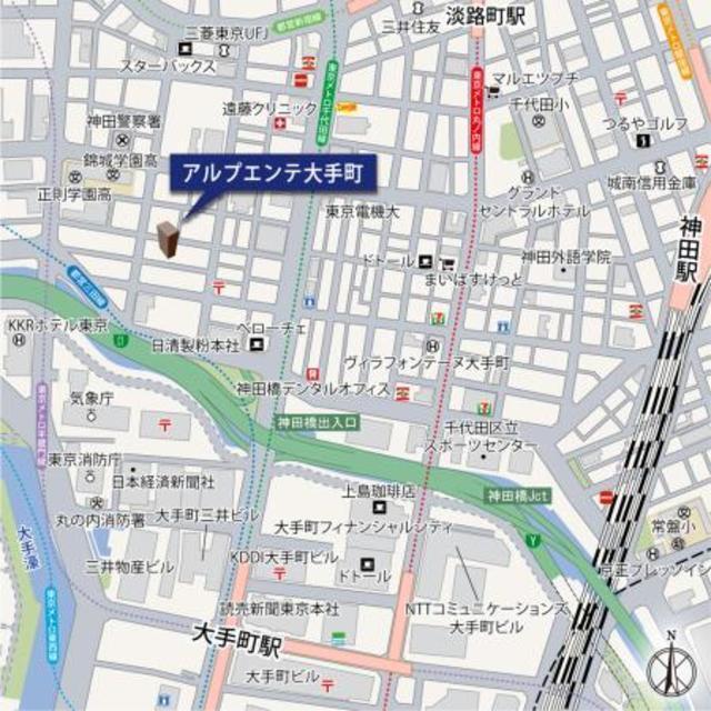 アルプエンテ大手町（203） 地形図・案内図