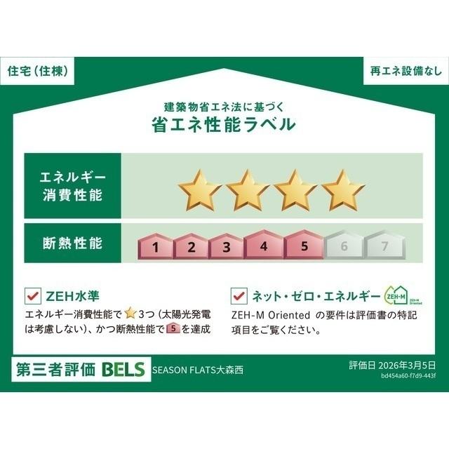 シーズンフラッツ大森西（0602） 省エネ性能表示ラベル