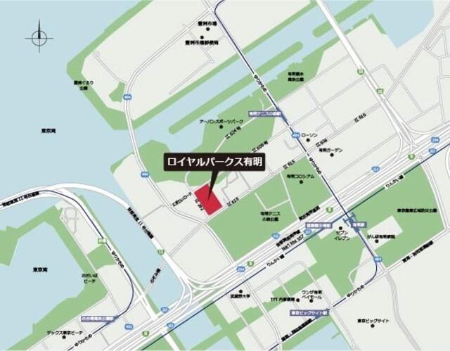 ロイヤルパークス有明（1205） 地形図・案内図