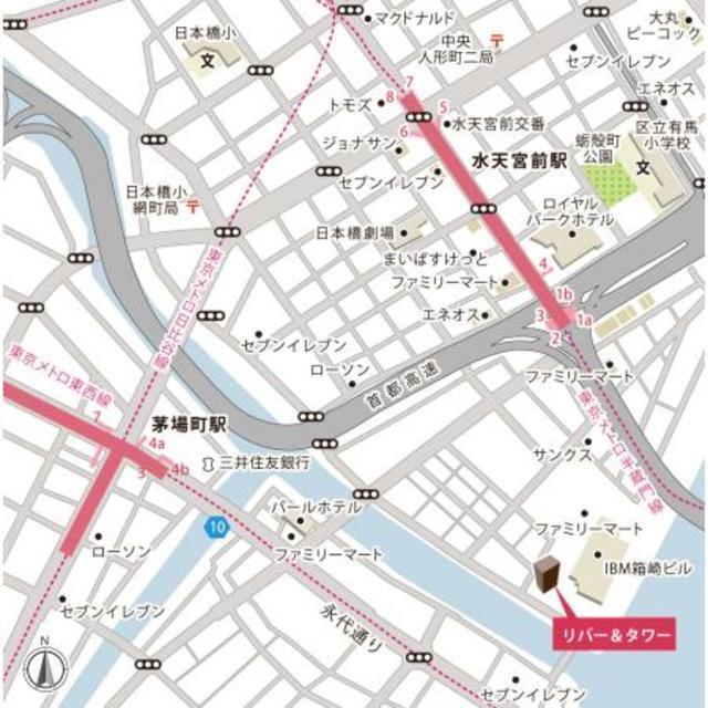 リバー＆タワー（404） 地形図・案内図