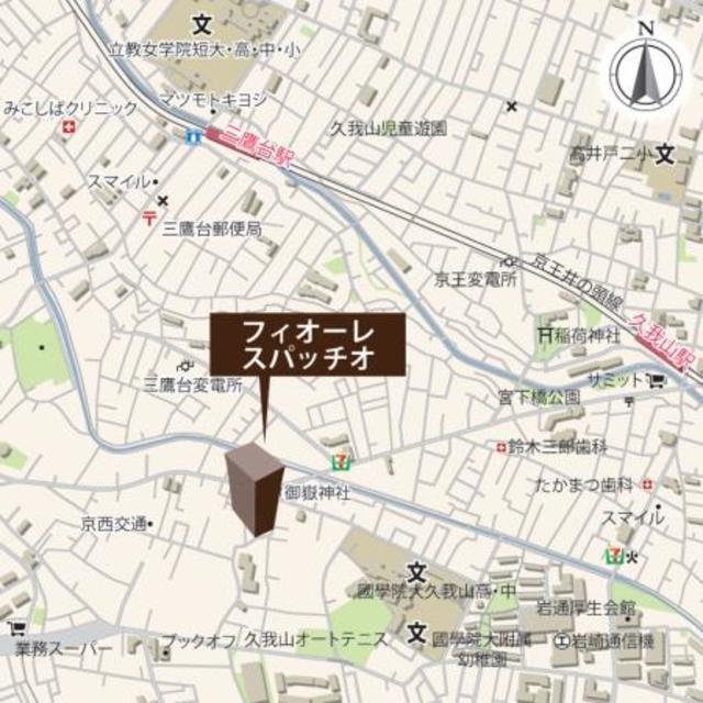 フィオーレスパッチオ（102） 地形図・案内図