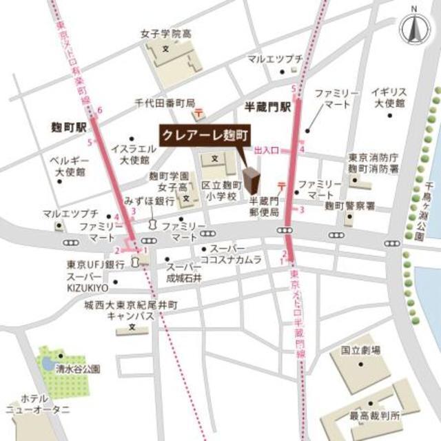 Ｃｒｅａｒｅ麹町（505） 地形図・案内図
