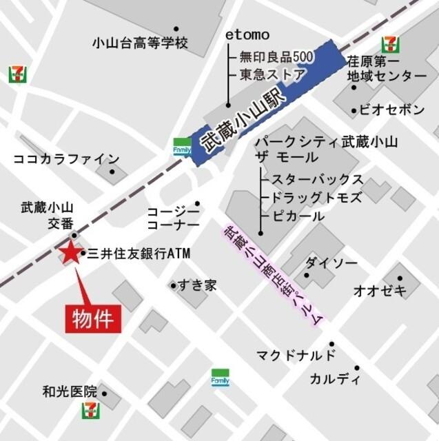 ＭＦＰＲコート武蔵小山（803） 地形図・案内図