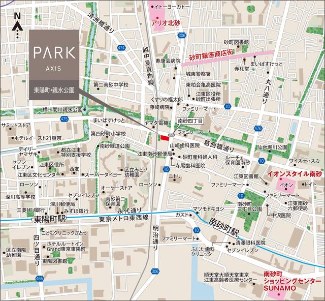 パークアクシス東陽町・親水公園（207） 地形図・案内図