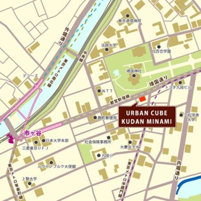 アーバンキューブ九段南（802） 地形図・案内図