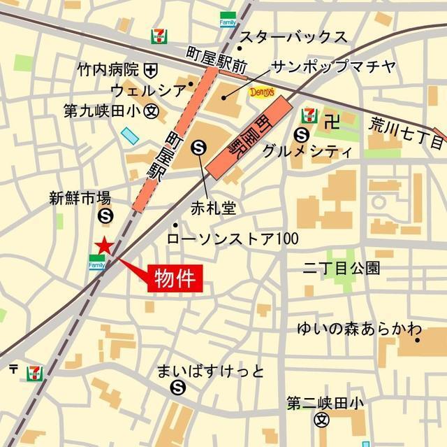 ＳＡＩＯＮ町屋（408） 地形図・案内図