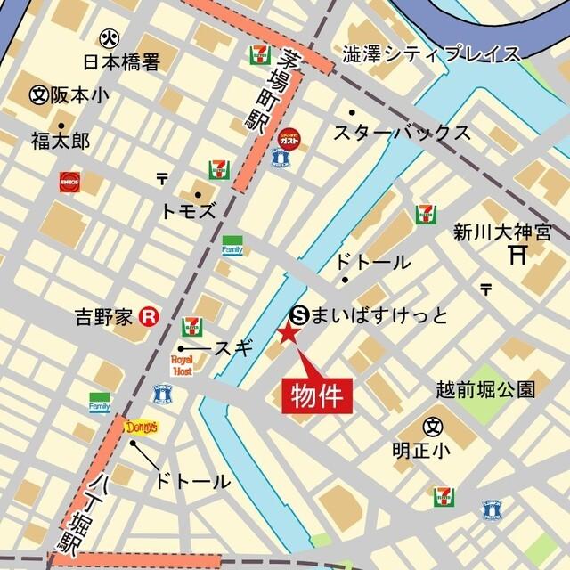 サンライズ茅場町（1005） 地形図・案内図