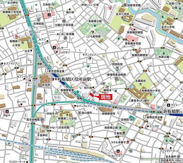 ウィルテラス板橋（1206） 地形図・案内図