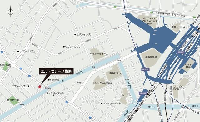 エル・セレーノ横浜（604） 地形図・案内図