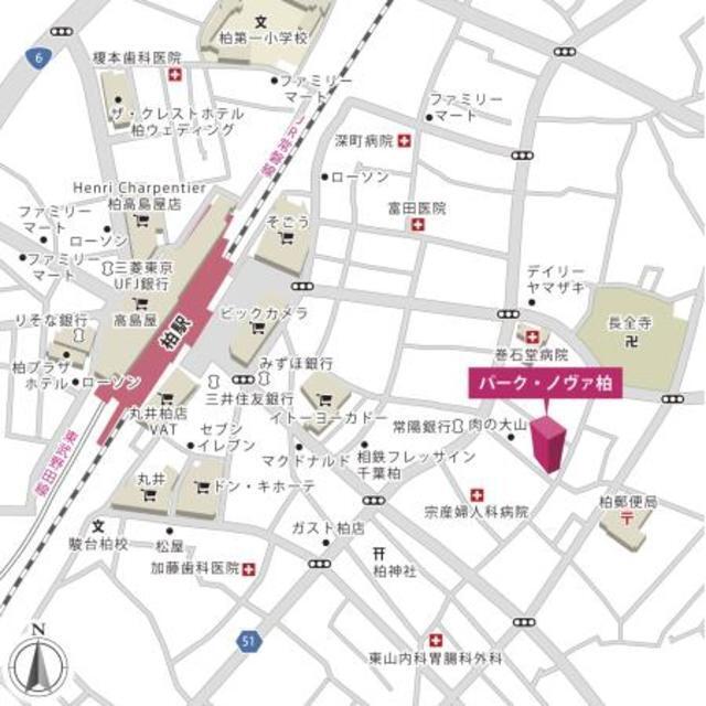 パーク・ノヴァ柏（305） 地形図・案内図
