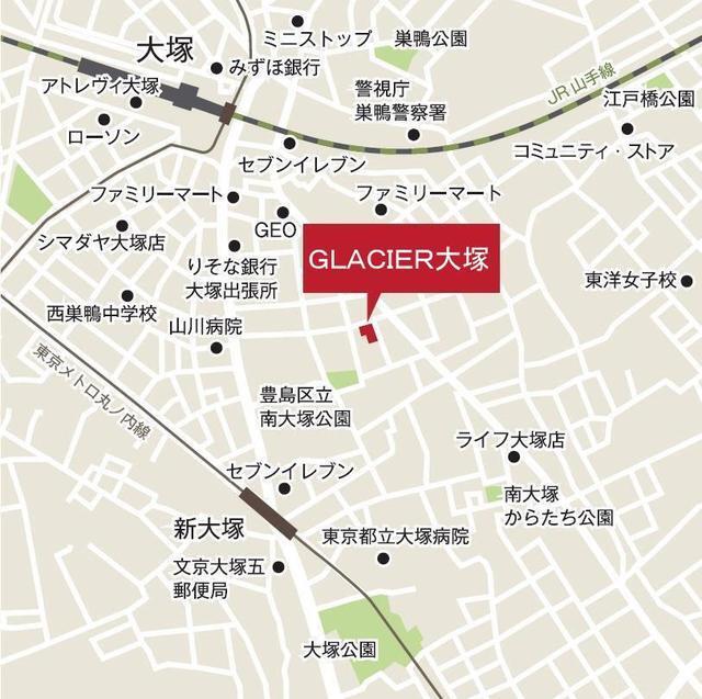 ＧＬＡＣＩＥＲ大塚（206） 地形図・案内図