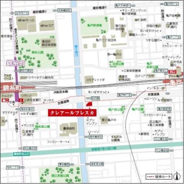 クレアールフレスカ（1206） 地形図・案内図