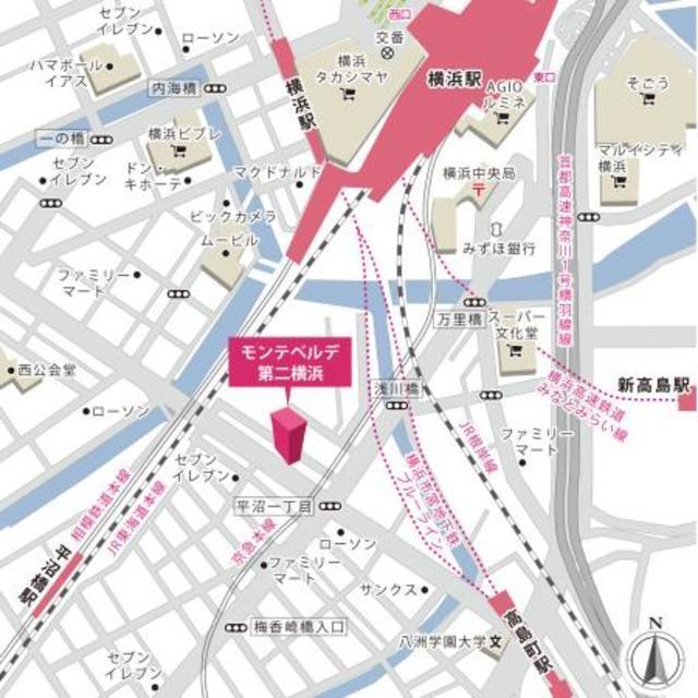 モンテベルデ第２横浜（804） 地形図・案内図