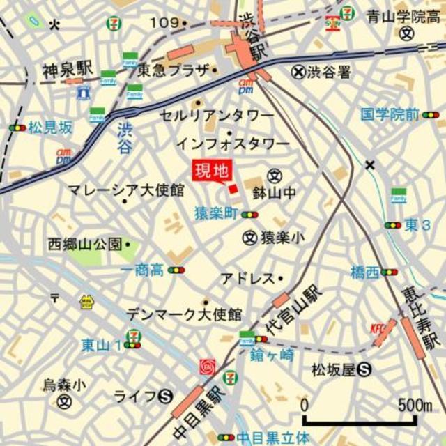 センチュリーフォレスト５号棟（603） 地形図・案内図