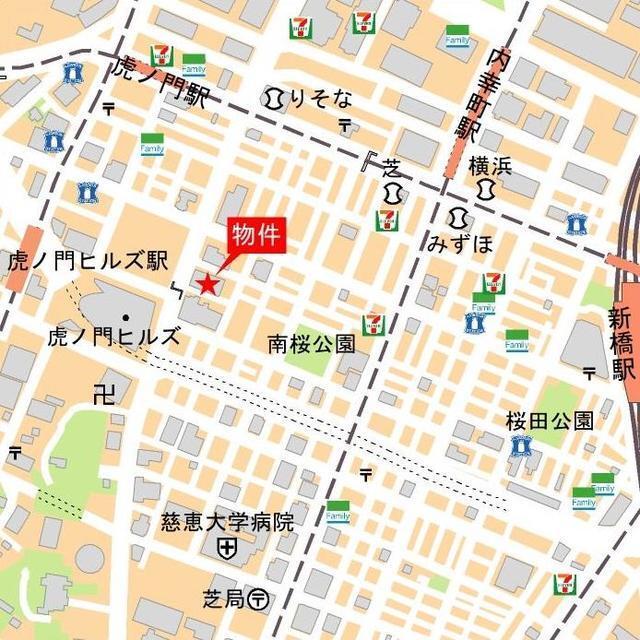 西新橋アルファレジデンス（1501） 地形図・案内図
