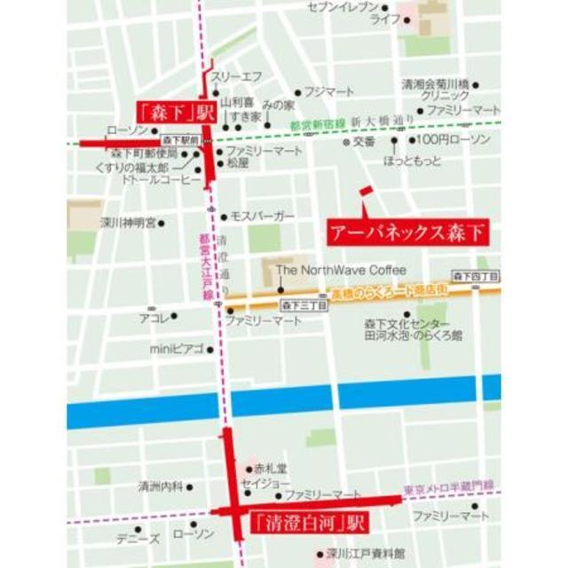 アーバネックス森下（801） 地形図・案内図