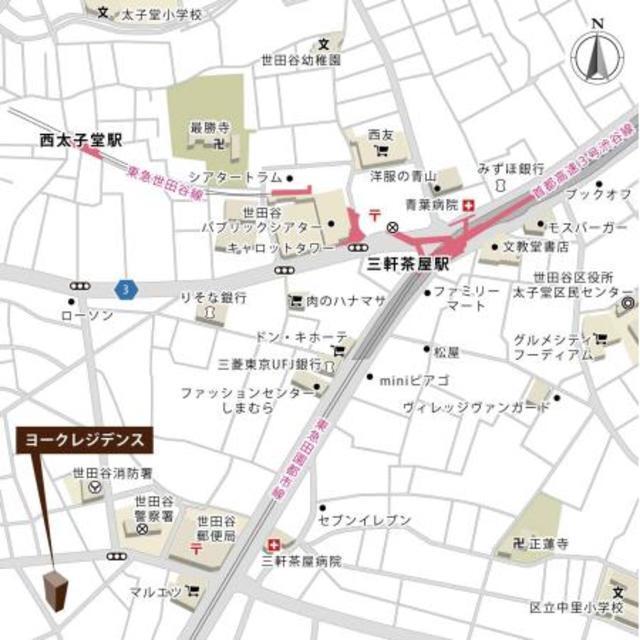 ヨークレジデンス（304） 地形図・案内図