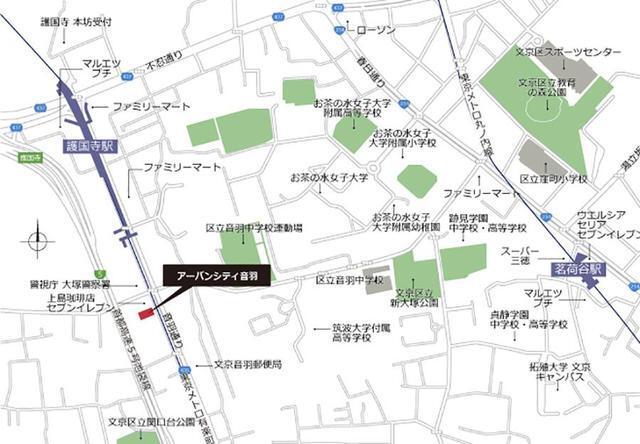 アーバンシティ音羽（502） 地形図・案内図