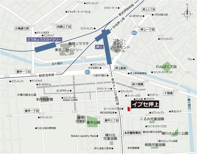イプセ押上（202） 地形図・案内図