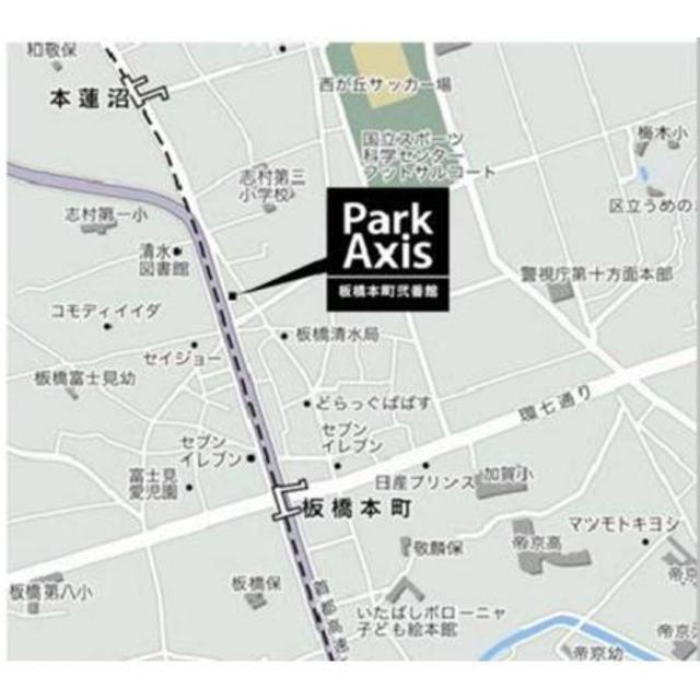 パークアクシス板橋本町弐番館（509） 地形図・案内図