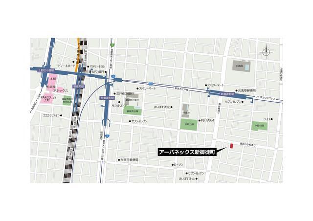 アーバネックス新御徒町（302） 地形図・案内図