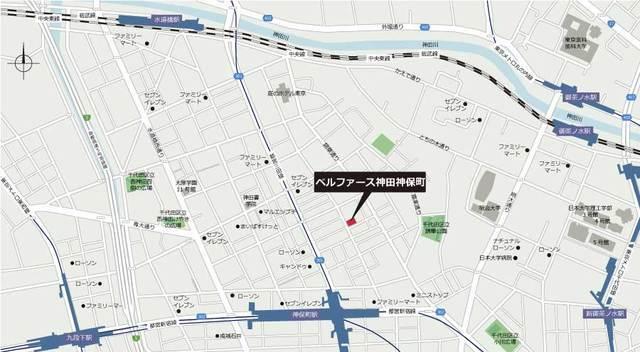 ベルファース神田神保町（503） 地形図・案内図