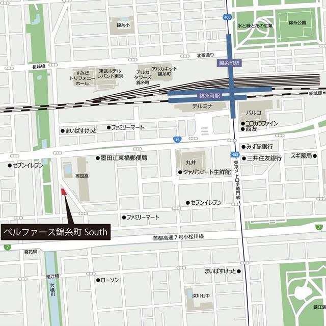 ベルファース錦糸町Ｓｏｕｔｈ（803） 地形図・案内図