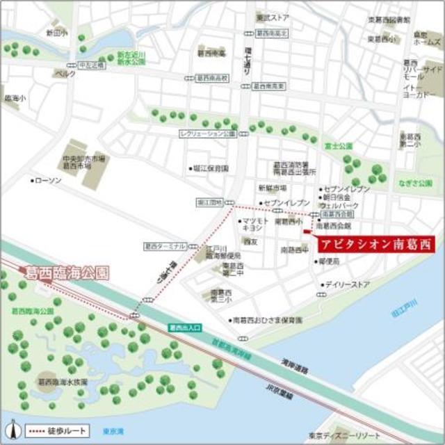アビタシオン南葛西（303） 地形図・案内図
