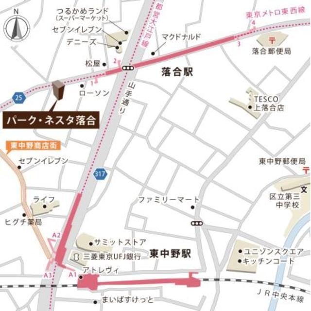 パーク・ネスタ落合（505） 地形図・案内図