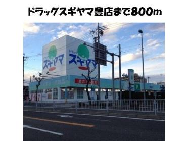 ドラッグスギヤマ豊店：800m