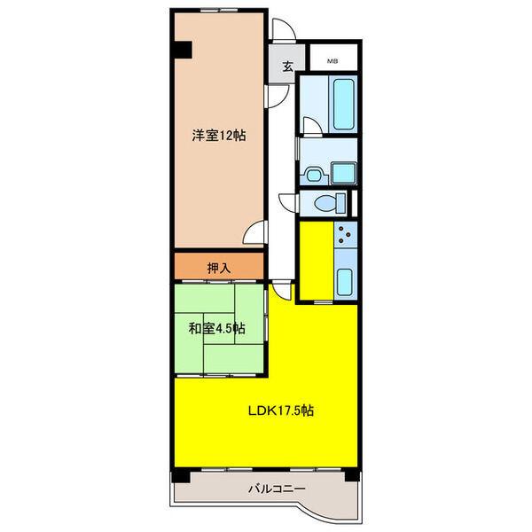 名古屋市緑区鳴海町マンション 間取り図画像
