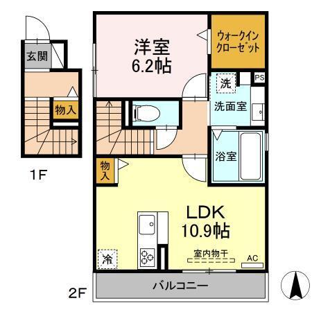 セジュール桐林（201） 間取り図画像