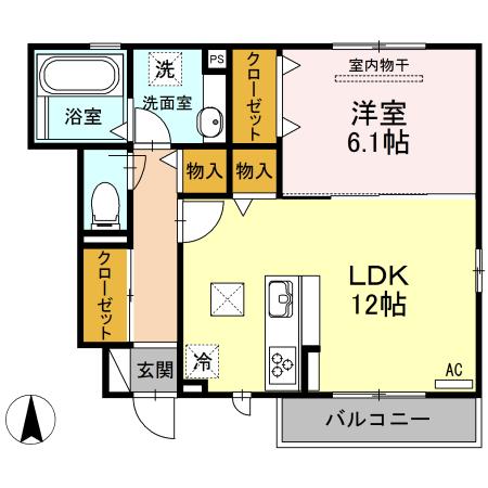 エスペランス・円上（101） 間取り図画像