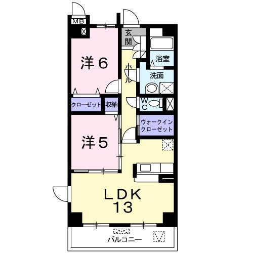ガーデンヒルズ上ノ山１（205） 間取り図画像