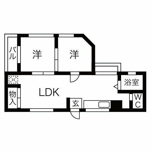 マンションオックス（202） 間取り図画像