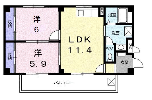 クレイン（303） 間取り図画像