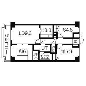 グラン・ディア新瑞（802） 間取り図画像